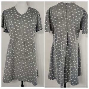 Vintage 60s Homemade Women's Navy Cloud Plus Size Mini Dress Hippie Chic